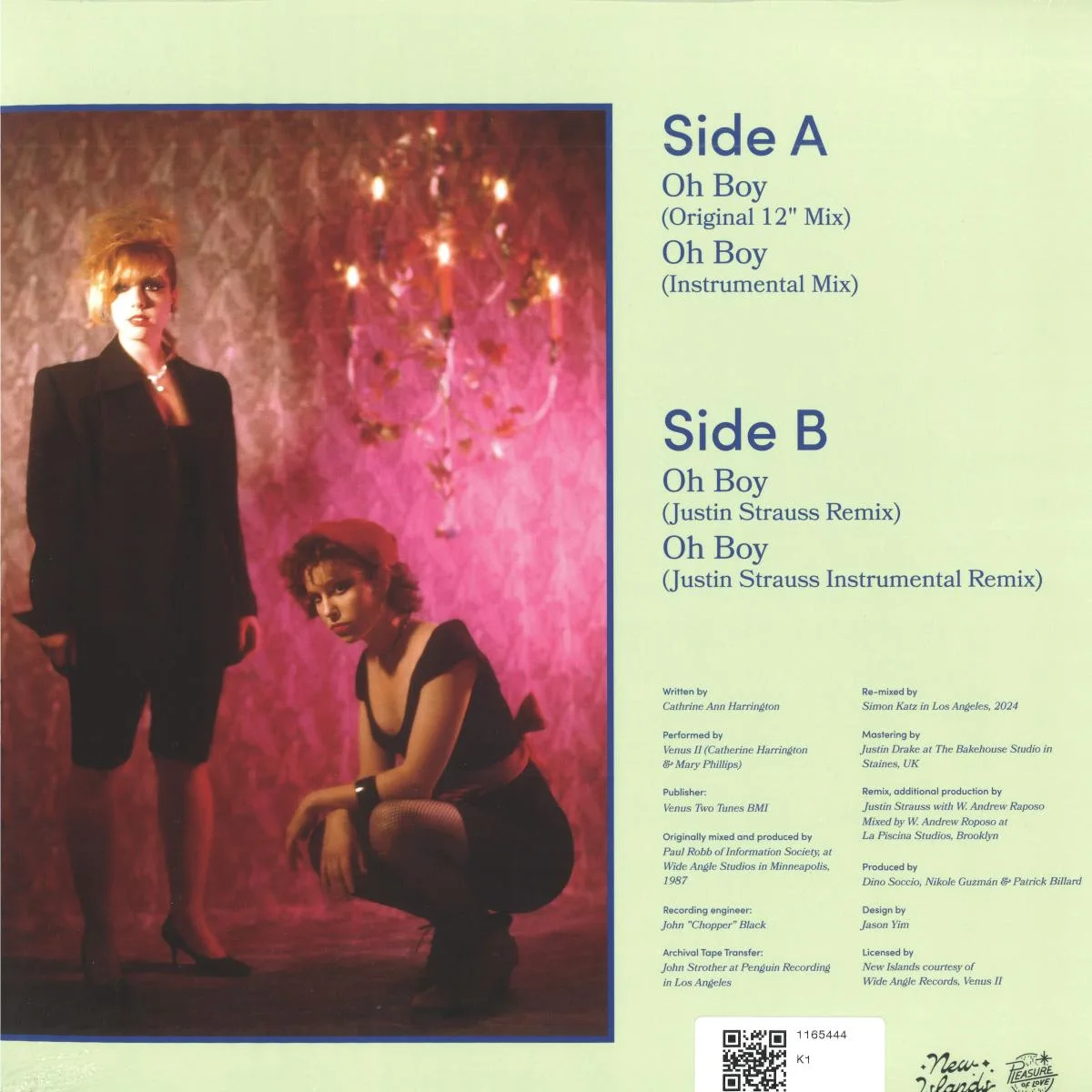 Back cover — Venus II — Oh Boy