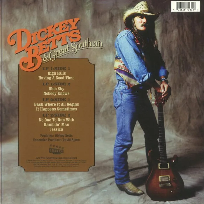 Обратная сторона обложки — Dickey BETTS & GREAT SOUTHERN — Official Bootleg Vol 1