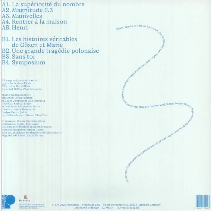 Back cover — ANADOL / MARIE KLOCK — Manivelles