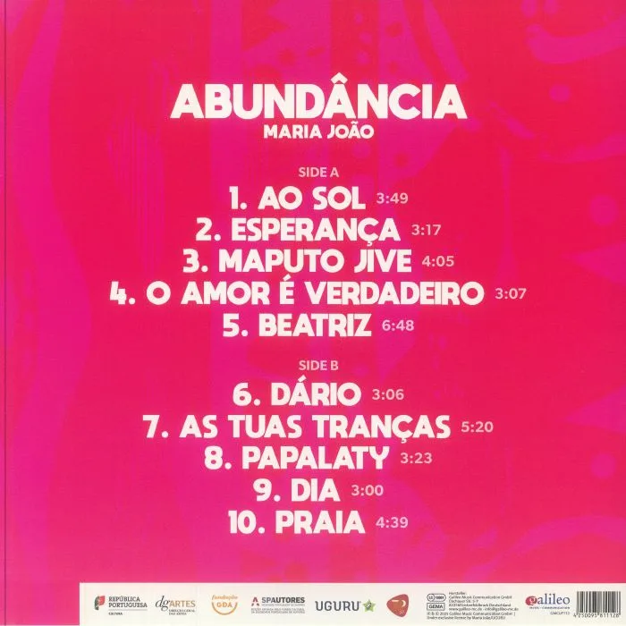 Back cover — Maria JOAO — Abundancia