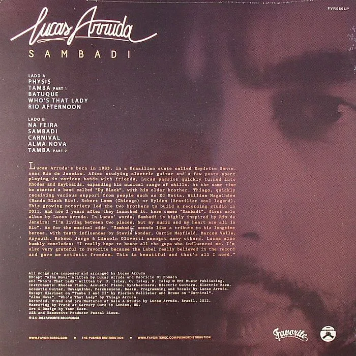 Back cover — Lucas ARRUDA — Sambadi