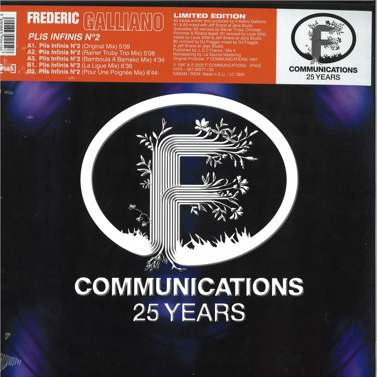 Front cover — Frederic Galliano — PLIS INFINIS NO. 2