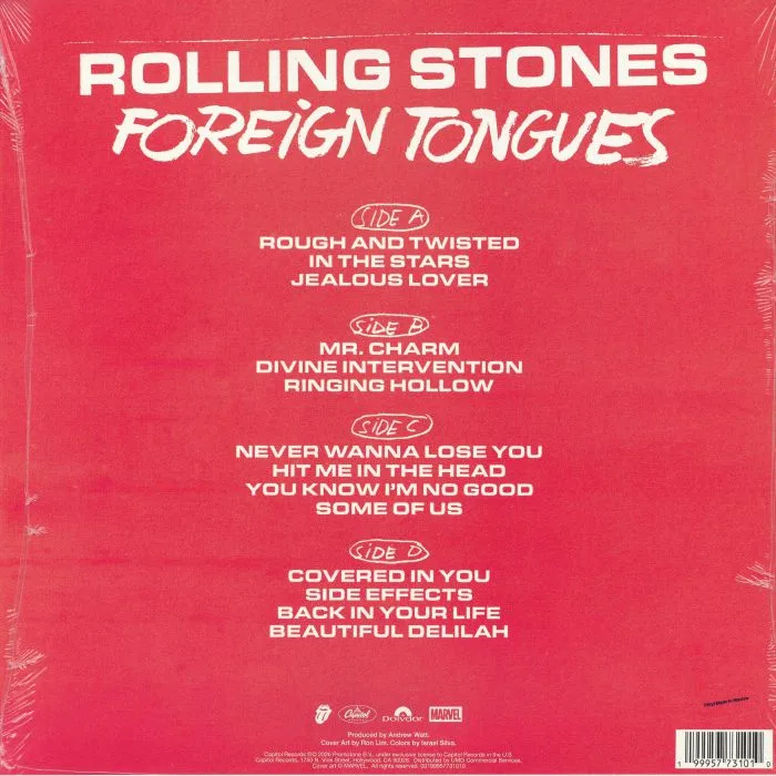 Back cover — The ROLLING STONES — Foreign Tongues: Wolverine (Marvel Collector's Series)