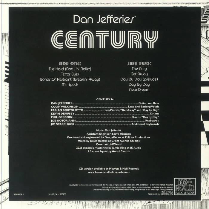 Обратная сторона обложки — Dan JEFFERIES — Century