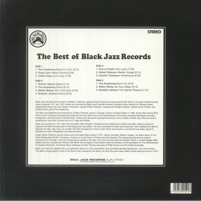 Обратная сторона обложки — VARIOUS — The Best Of Black Jazz Records 1971-76