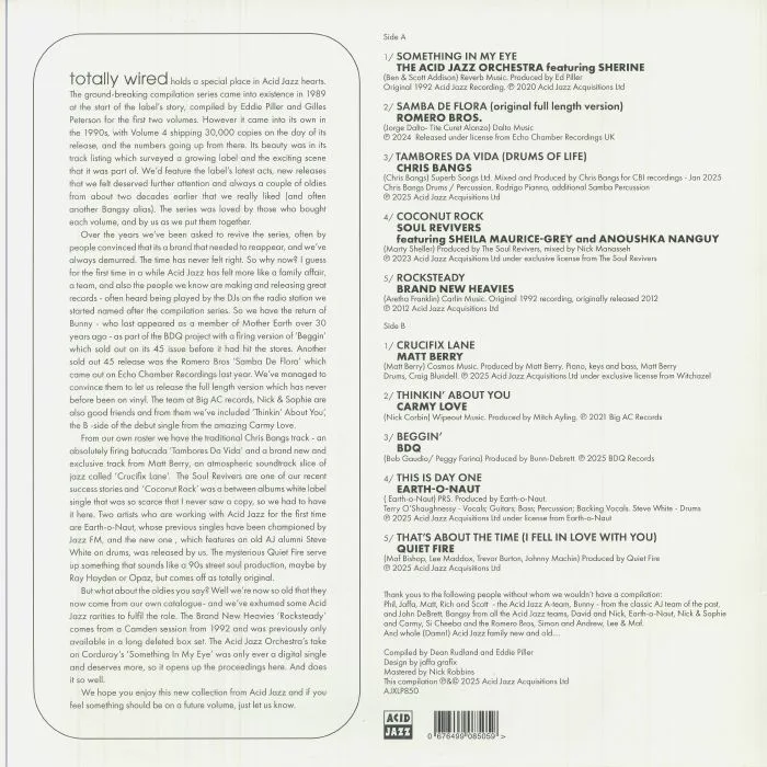 Обратная сторона обложки — VARIOUS — Totally Wired: A New Collection From Acid Jazz
