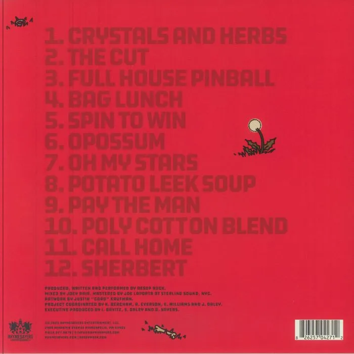 Back cover — AESOP ROCK — I Heard It's A Mess There Too