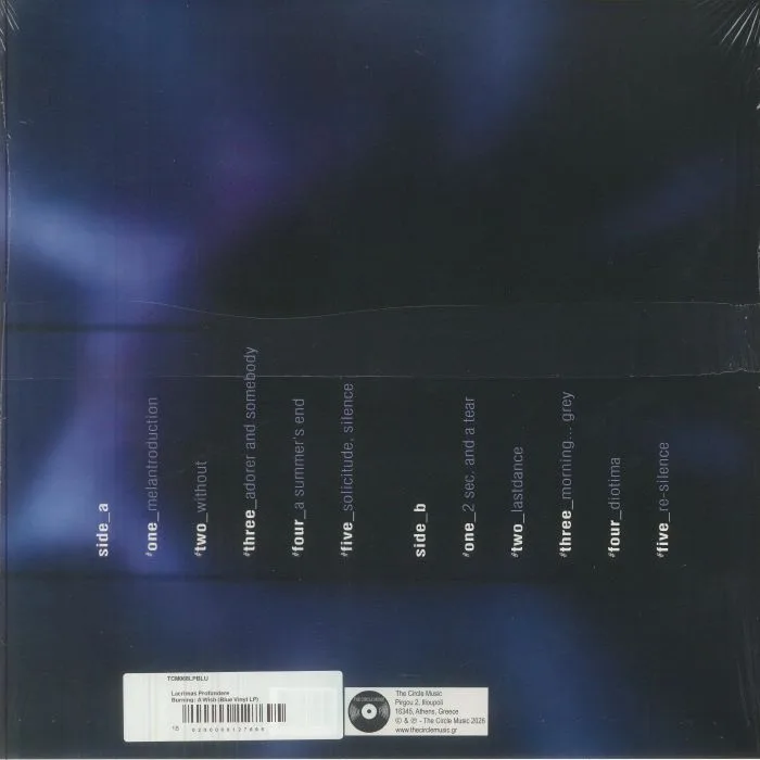 Back cover — LACRIMAS PROFUNDERE — Burning: A Wish