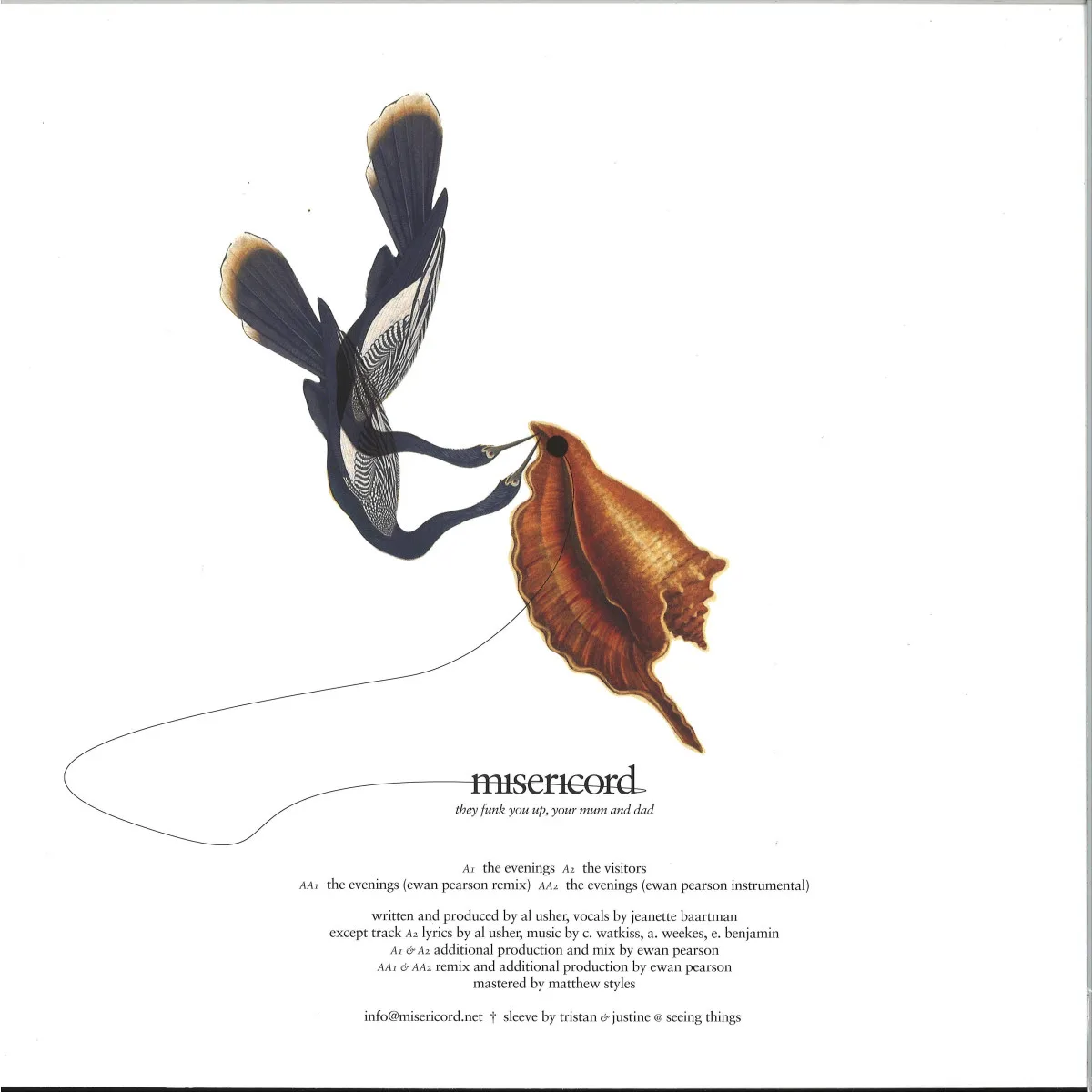 Back cover — Al Usher — THE EVENINGS / THE VISITORS