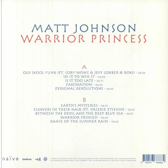 Обратная сторона обложки — Matt JOHNSON — Warrior Princess