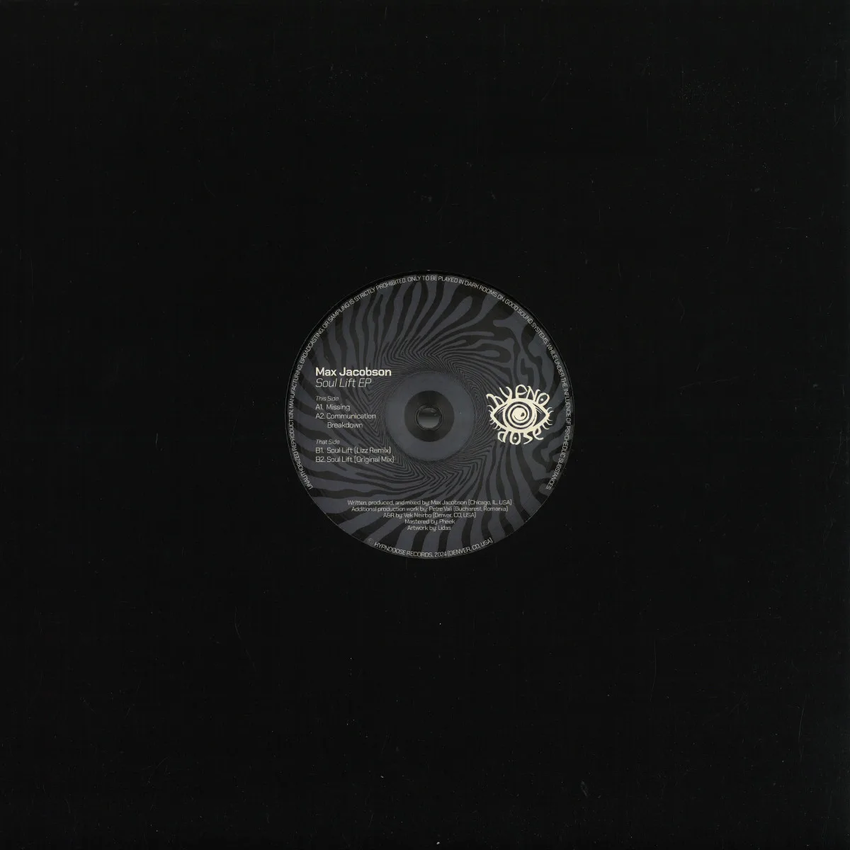 Back cover — Max Jacobson — Soul Lift EP