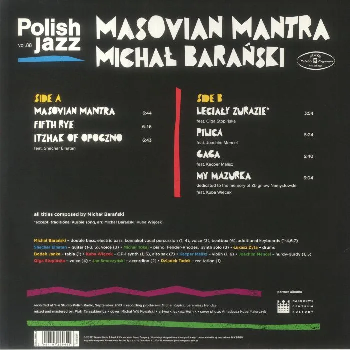 Back cover — Michal BARANSKI — Masovian Mantra