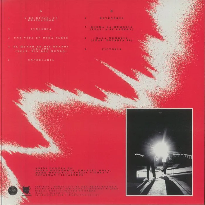 Back cover — ADIOS COMETA — Un Destello De Luz