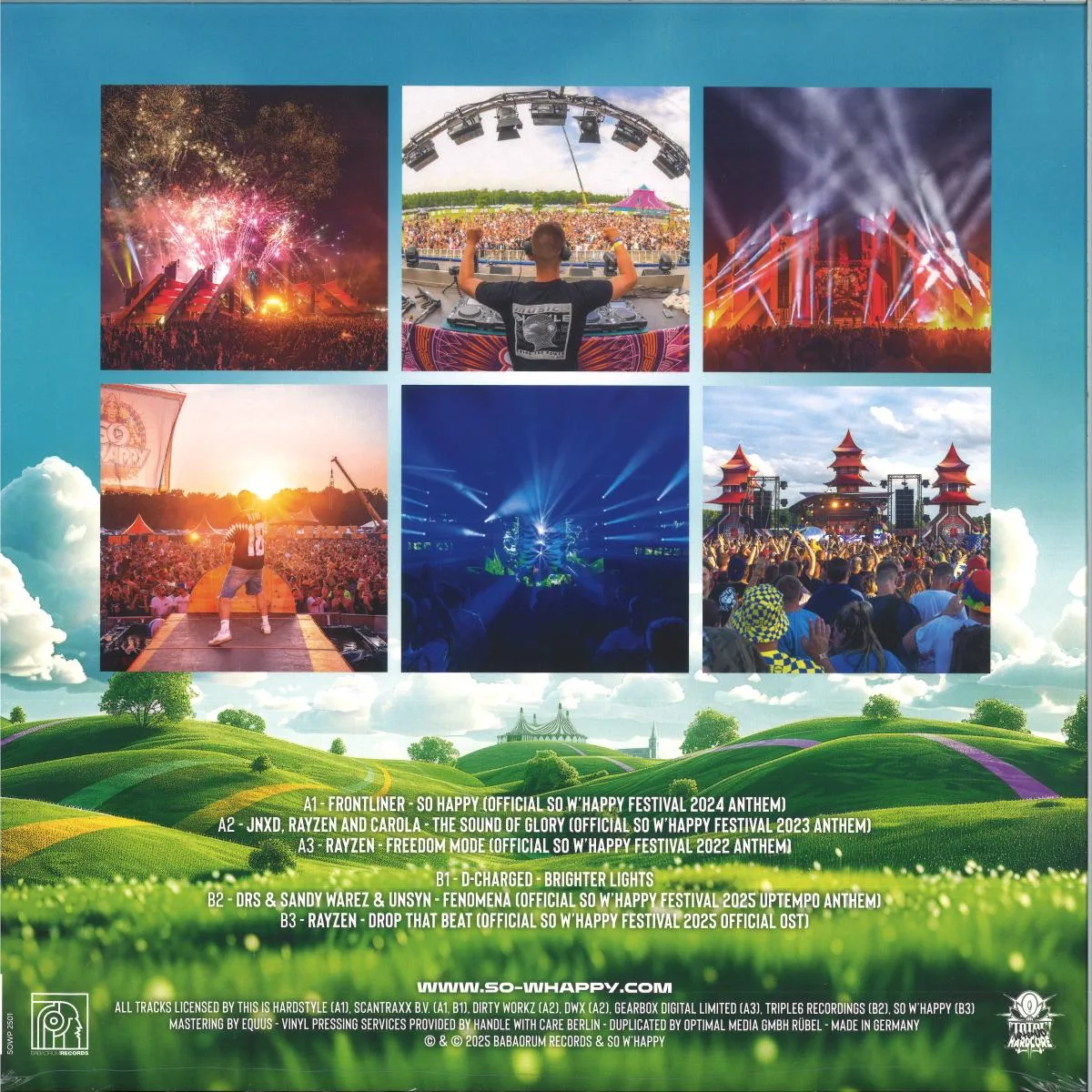 Back cover — SO W’HAPPY FESTIVAL — VINYL SAMPLER 2025