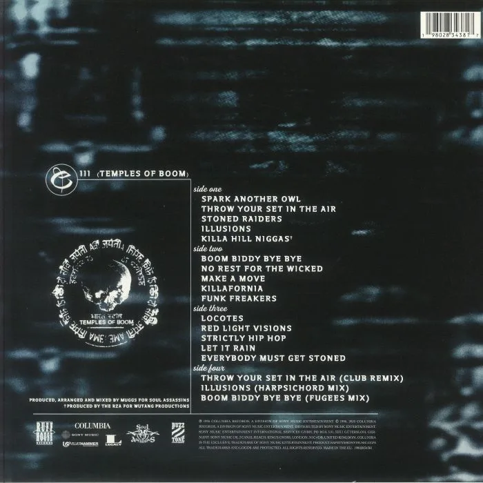 Back cover — CYPRESS HILL — III (Temples Of Boom) (30th Anniversary Edition)
