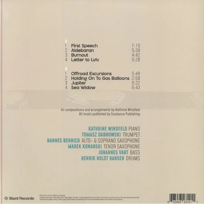 Back cover — KATHRINE WINDFELD SEXTET — Aldebaran