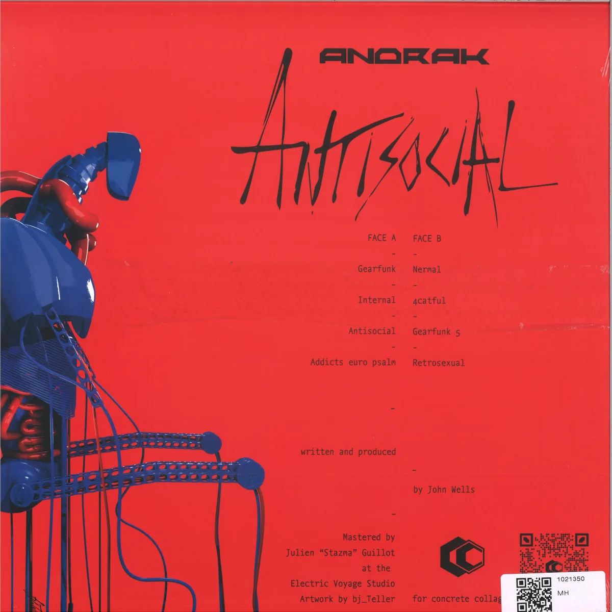 Обратная сторона обложки — Anorak,Ridylan — Antisocial LP