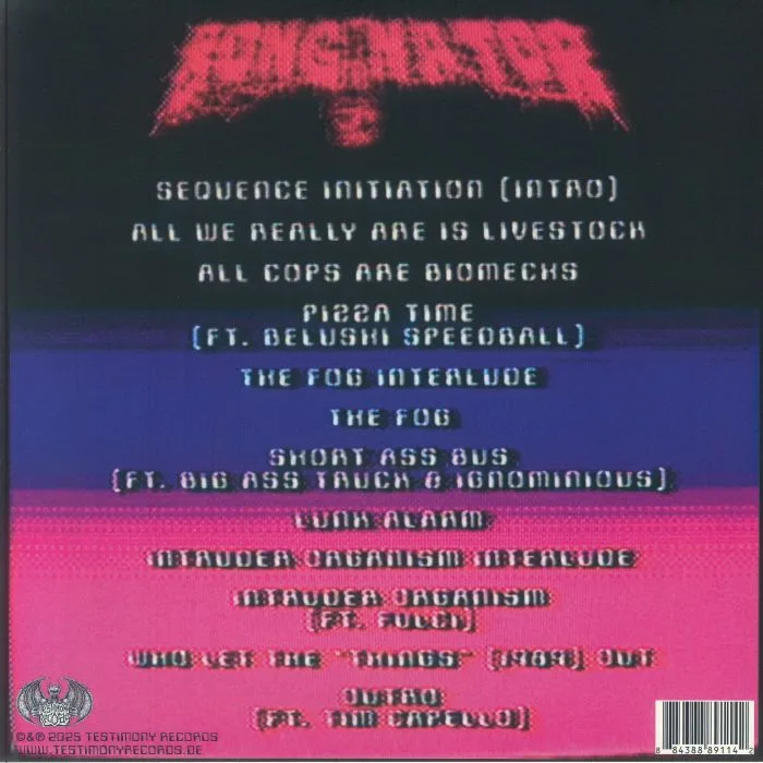 Обратная сторона обложки — BONGINATOR — Retrodeath