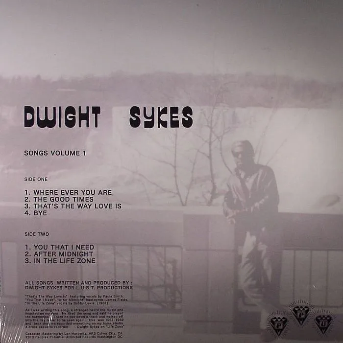 Обратная сторона обложки — Dwight SYKES — Songs Volume 1
