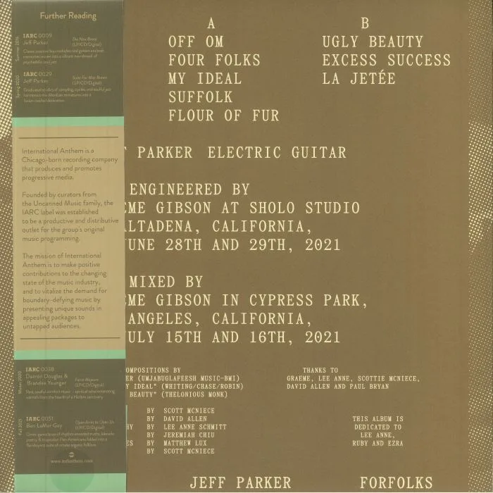 Back cover — Jeff PARKER — Forfolks