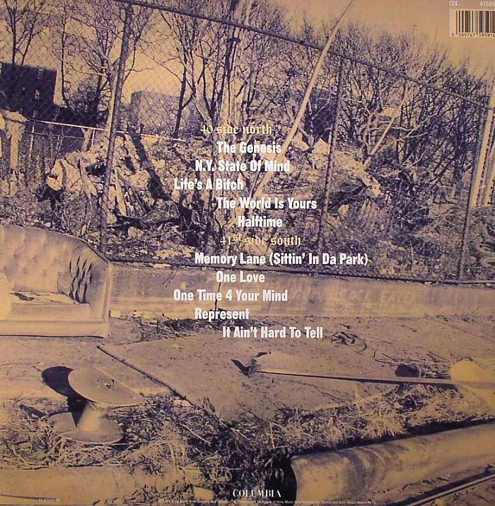 Back cover — NAS — Illmatic