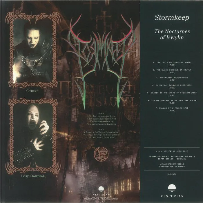 Обратная сторона обложки — STORMKEEP — The Nocturnes Of Iswylm