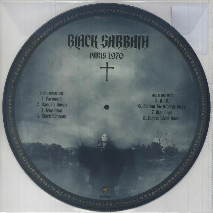 Обратная сторона обложки — BLACK SABBATH — Paris 1970