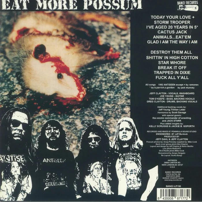 Обратная сторона обложки — ANTISEEN — Eat More Possum (remastered)