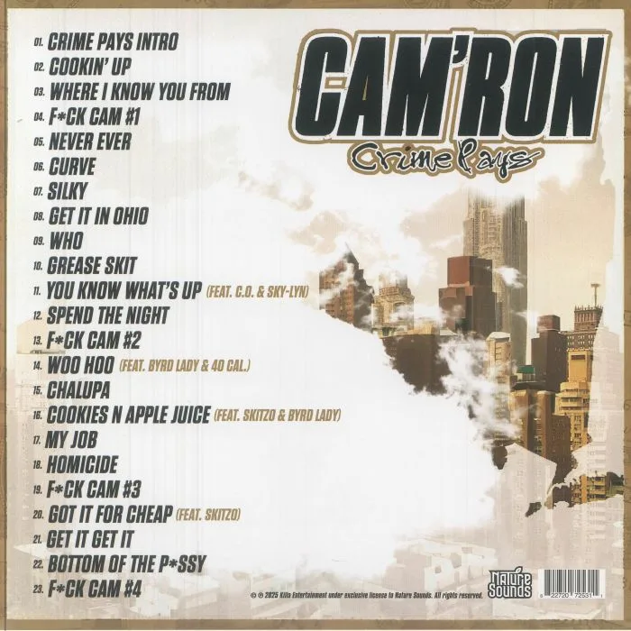 Back cover — CAM'RON — Crime Pays