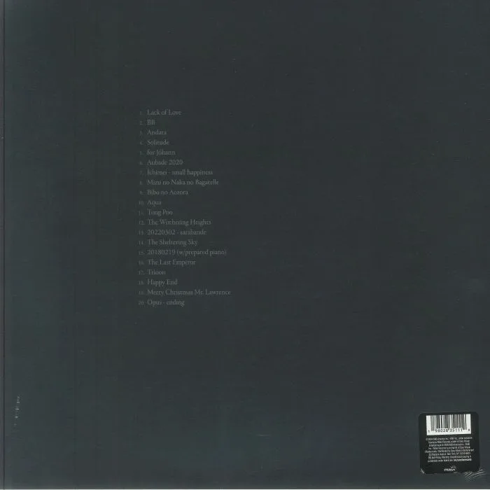 Back cover — Ryuichi SAKAMOTO — Opus