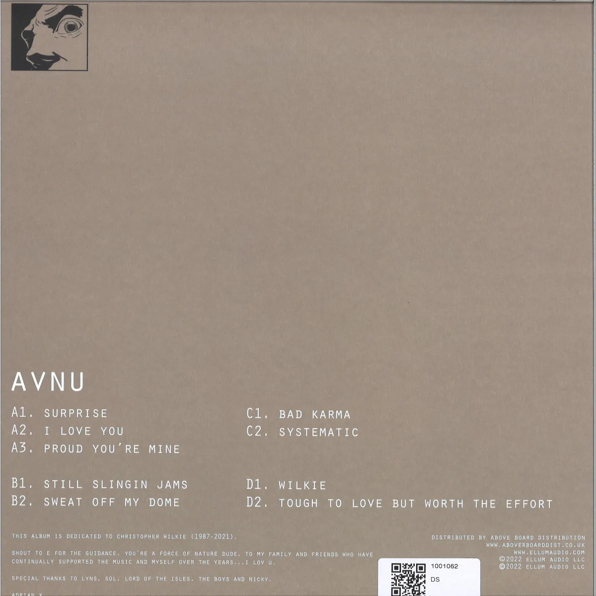 Back cover — Avnu — Tough To Love But Worth The Effort LP 2x12"