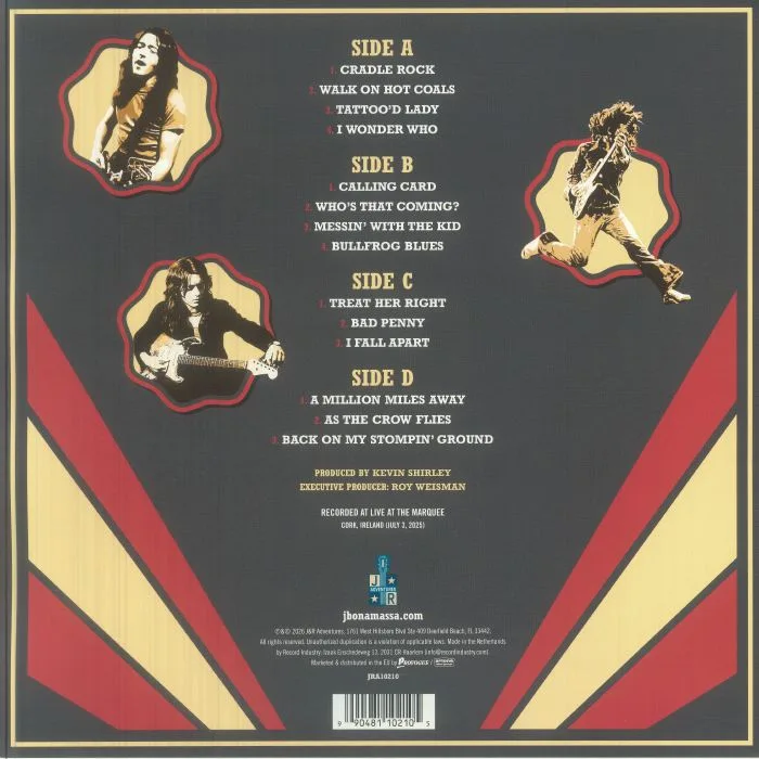 Back cover — Joe BONAMASSA — The Spirit Of Rory: Live From Cork