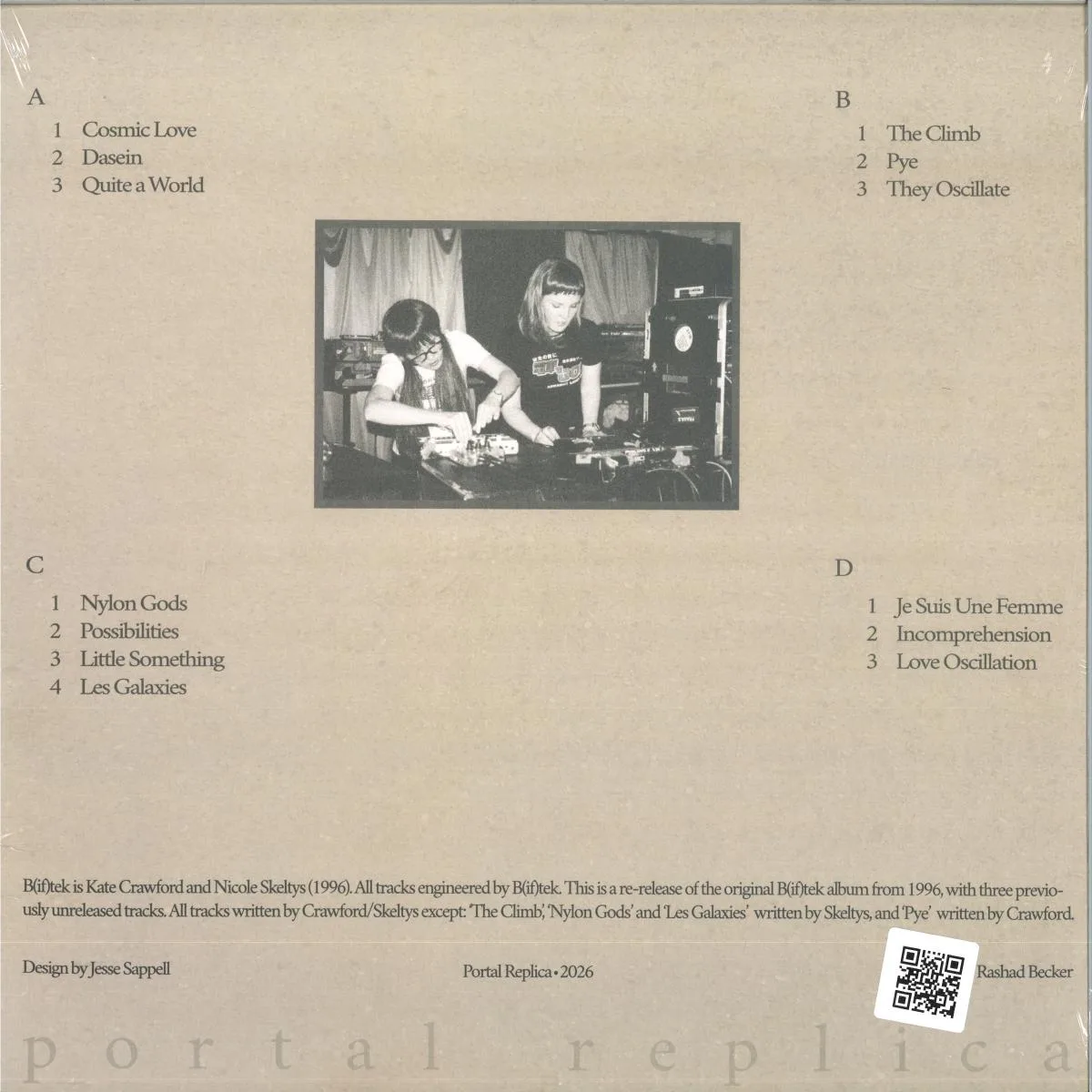 Back cover — B(if)tek — Sub-vocal Theme Park (2x12")