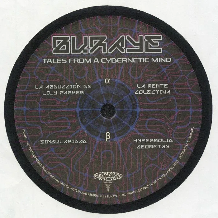 Обратная сторона обложки — BURAYE — Tales From A Cybernetic Mind EP