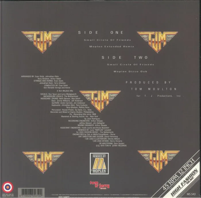 Back cover — TJM — SMALL CIRCLE OF FRIENDS (MOPLEN REMIXES)