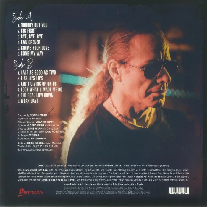 Back cover — Chris DUARTE — Ain't Giving Up