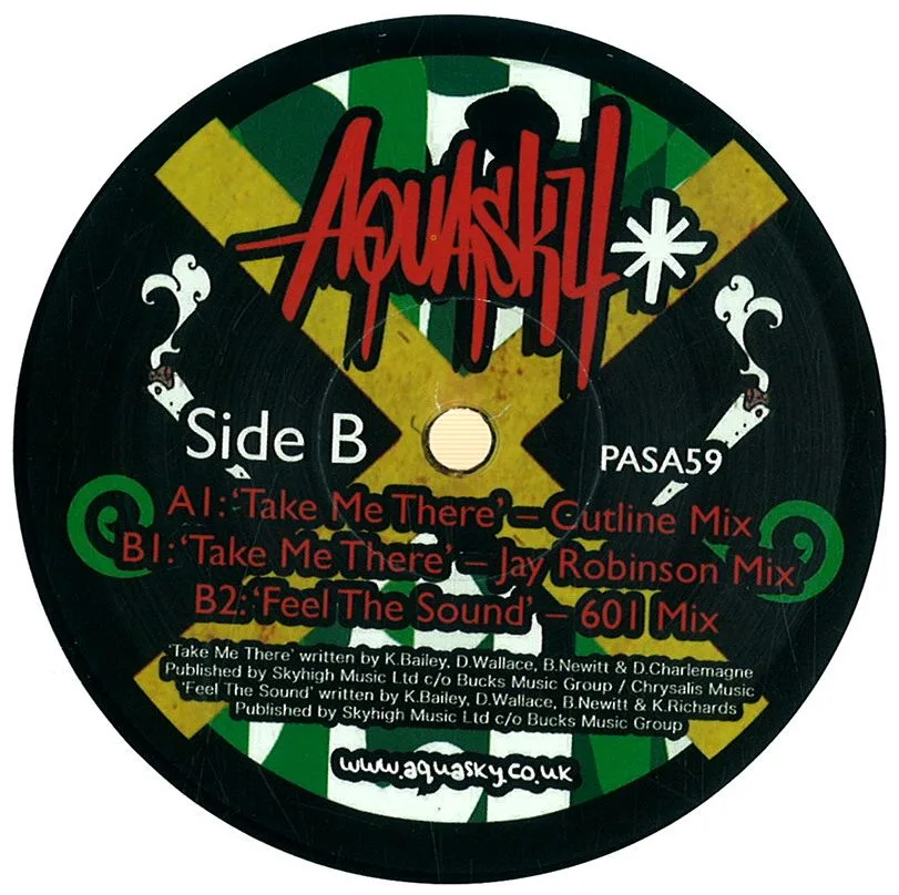 Back cover — Aquasky — Take Me There Remixes' Feat Diane Charlemagne