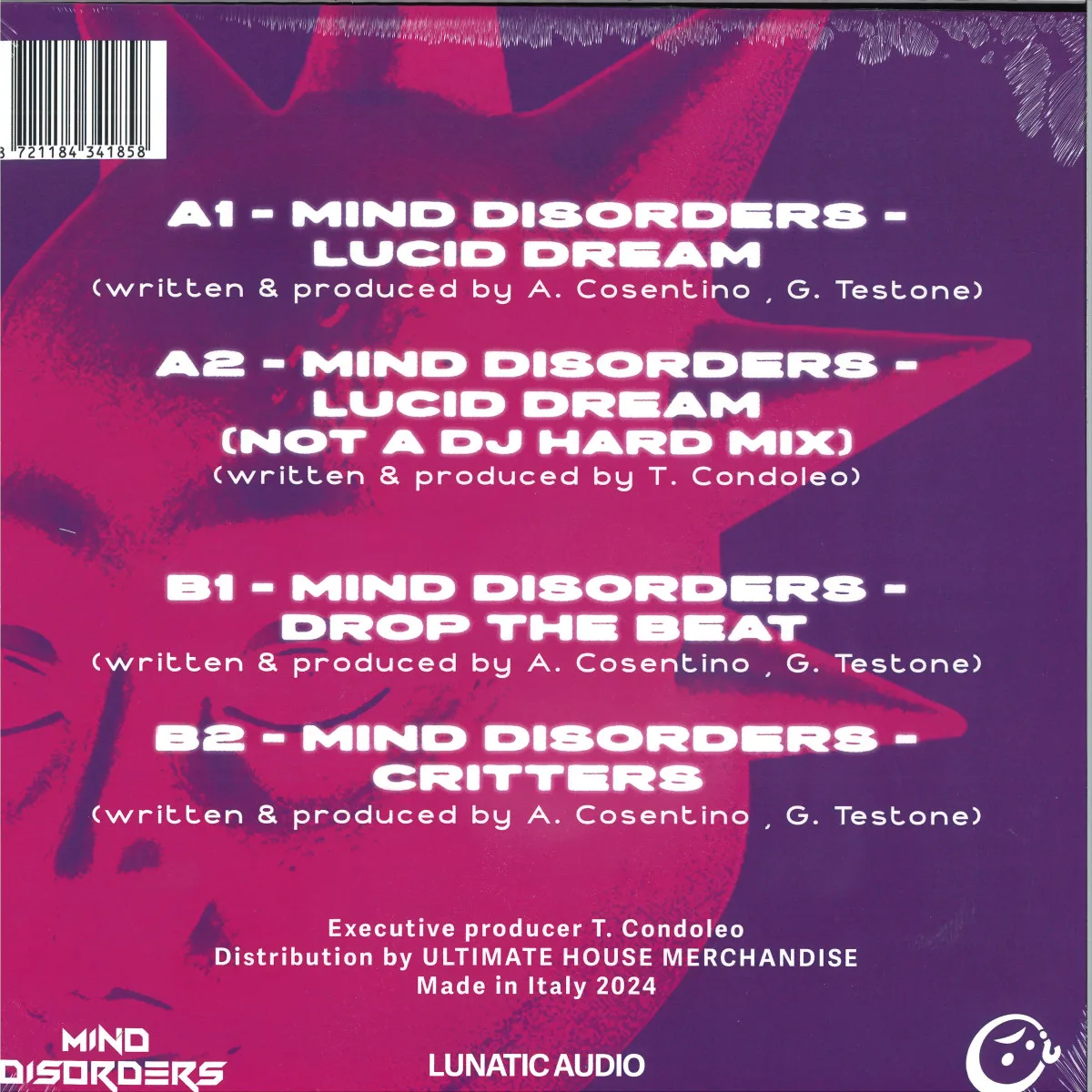 Back cover — Mind Disorders — Lucid Dream EP