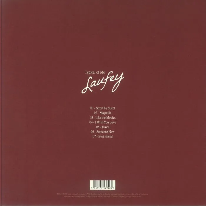 Back cover — LAUFEY — Typical Of Me (reissue)