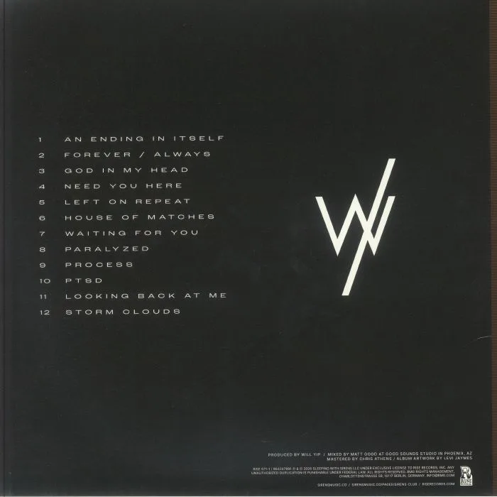 Back cover — SLEEPING WITH SIRENS — An Ending In Itself