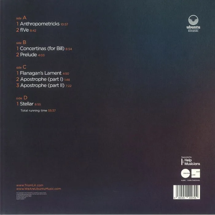 Обратная сторона обложки — TRIO HLK — Anthropometricks