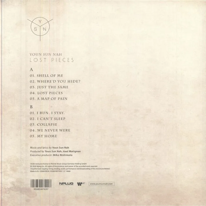 Back cover — Youn Sun NAH — Lost Pieces