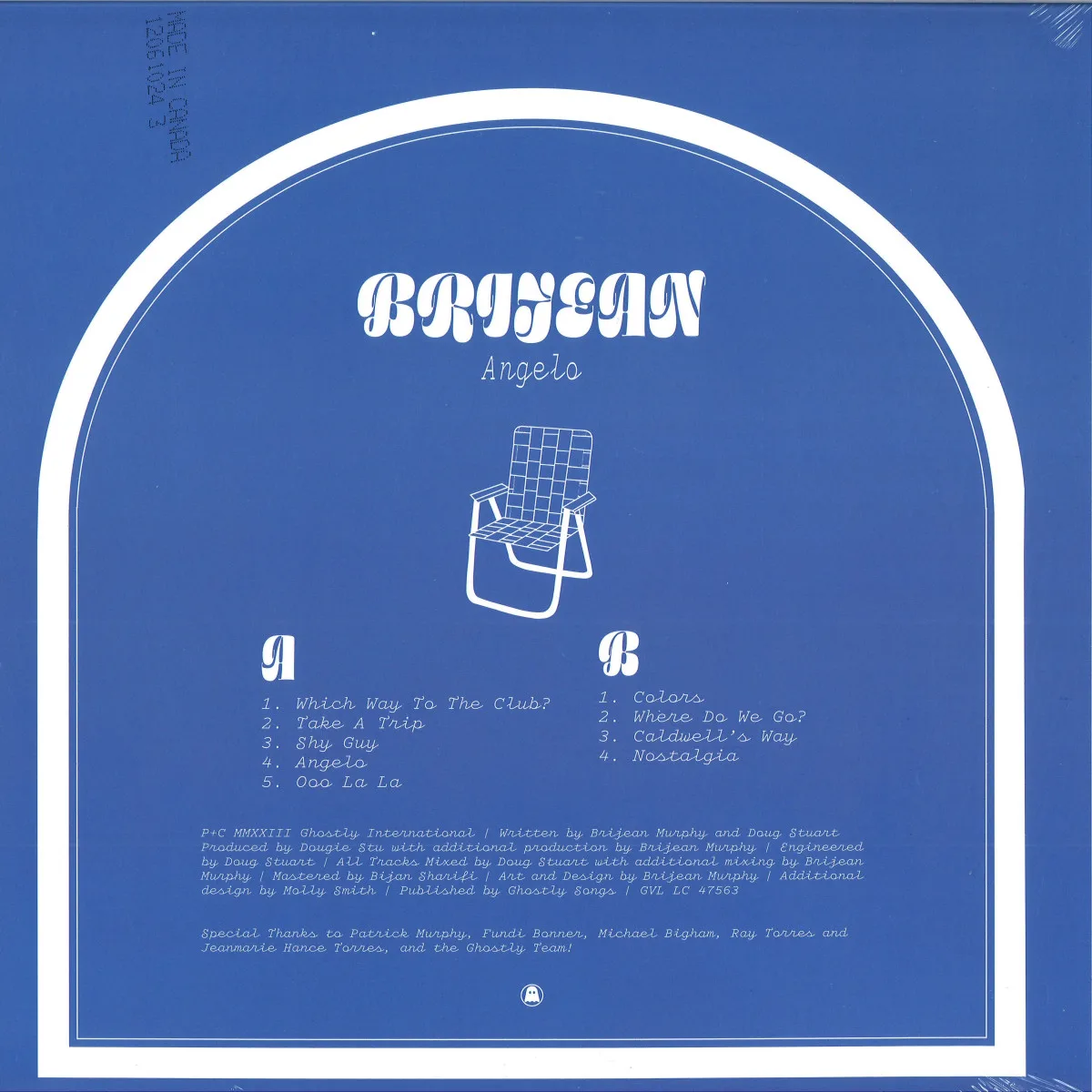 Обратная сторона обложки — Brijean — Angelo LP