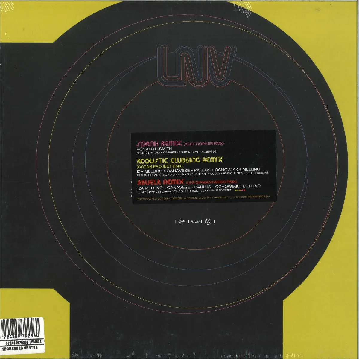 Обратная сторона обложки — Various — Les Negresses Vertes 3 Remixes LP 3x12"
