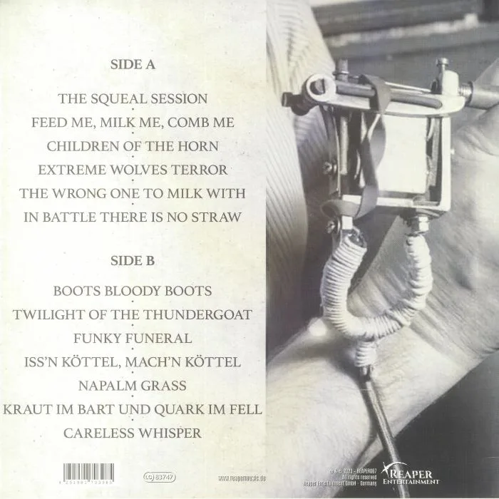 Back cover — MILKING THE GOATMACHINE — Neue Platte