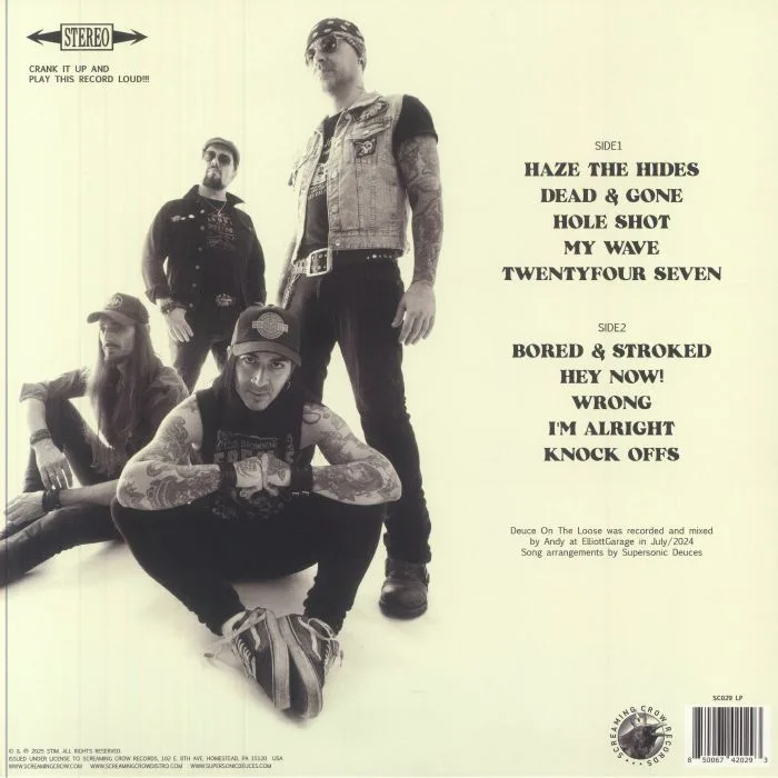 Back cover — SUPERSONIC DEUCES — Deuce On The Loose