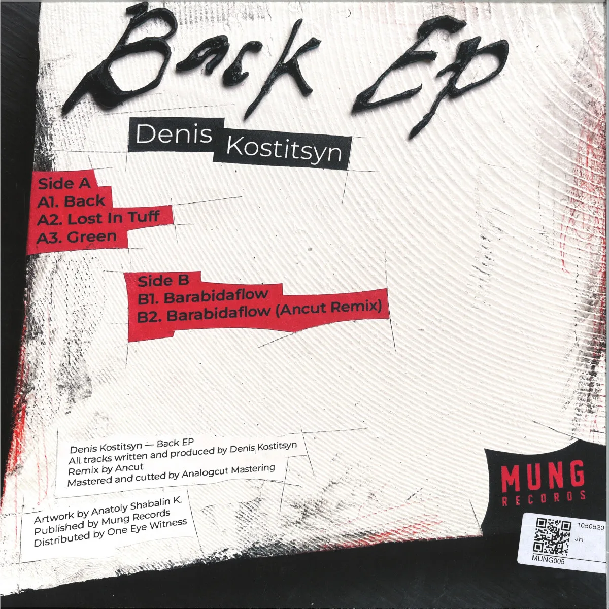 Обратная сторона обложки — Denis Kostitsyn — Back EP