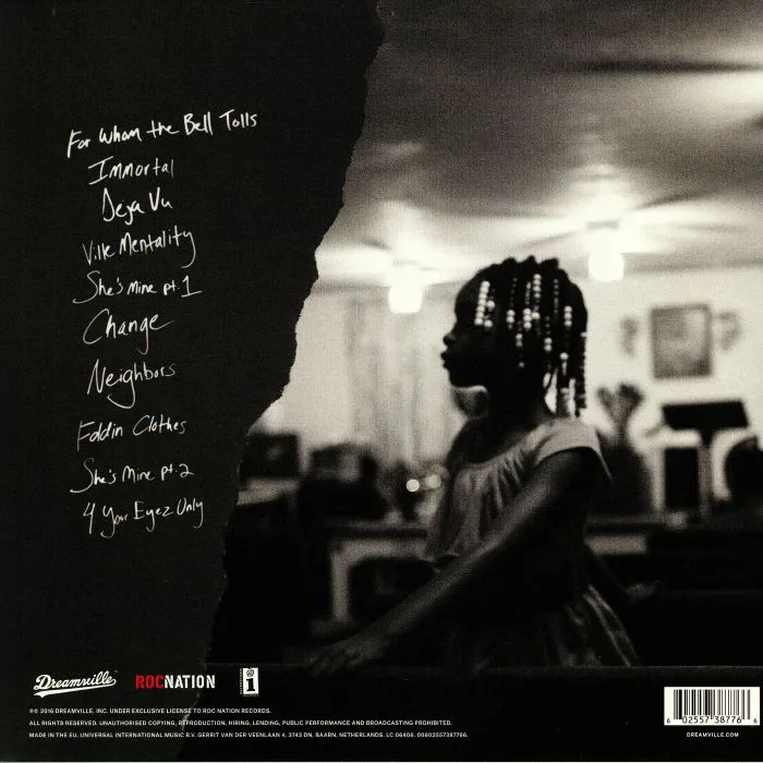 Back cover — J COLE — 4 Your Eyez Only