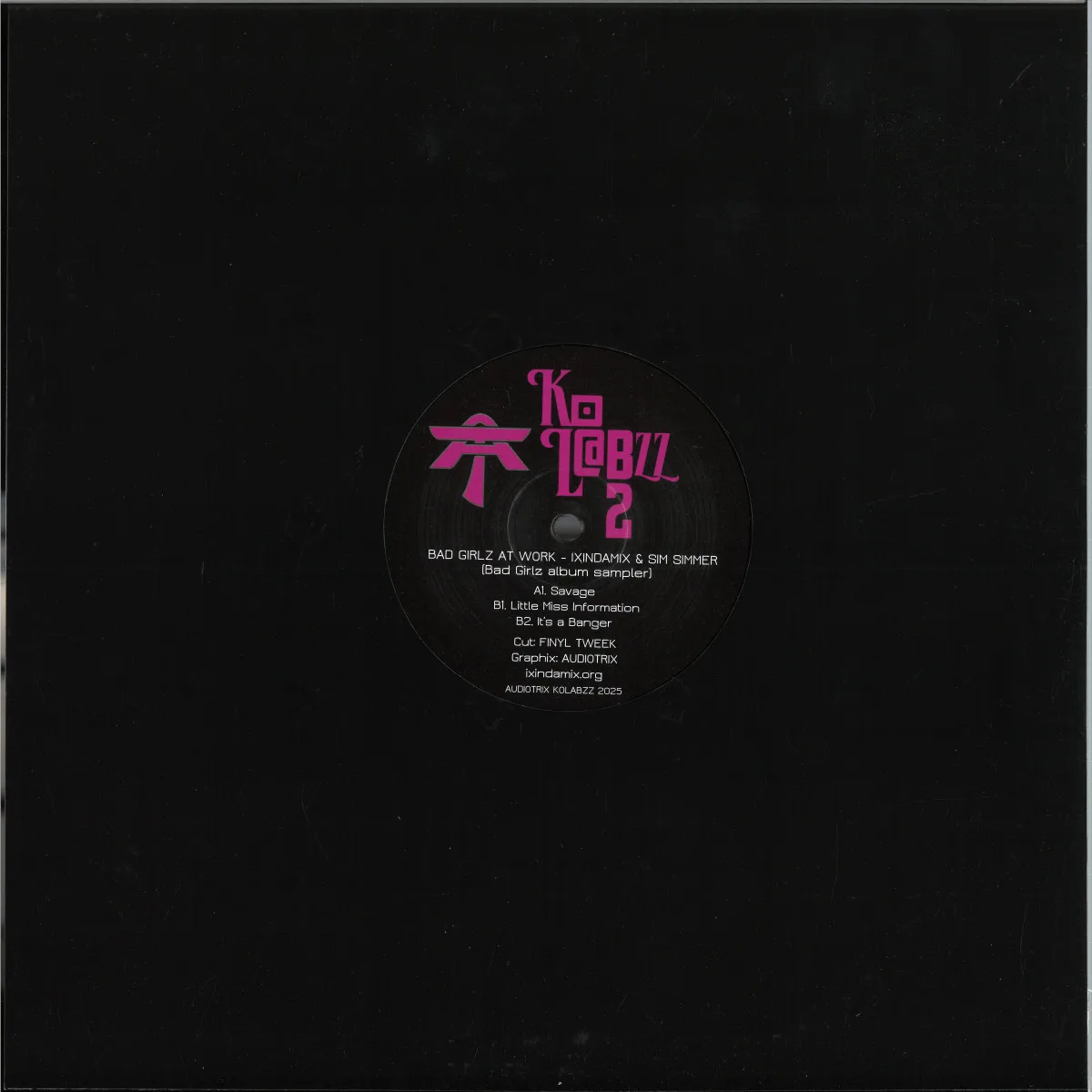 Back cover — Bad Girlz, Ixindamix, Sim Simmer — Bad Girlz At Work Album Sampler