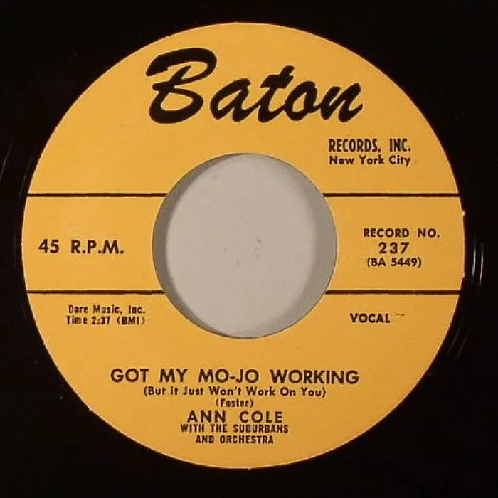 Лицевая сторона обложки — Ann COLE / THE SUBURBANS & ORCHESTRA — Got My Mo Jo Working (But It Just Won't Work On You)